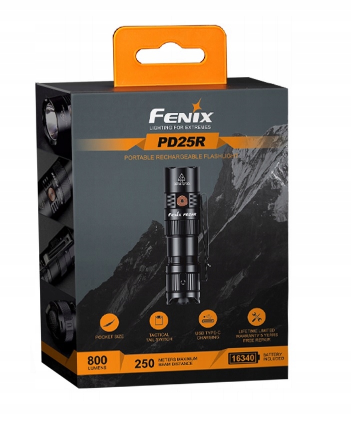 Taktická Led svítilna Fenix PD25R černá