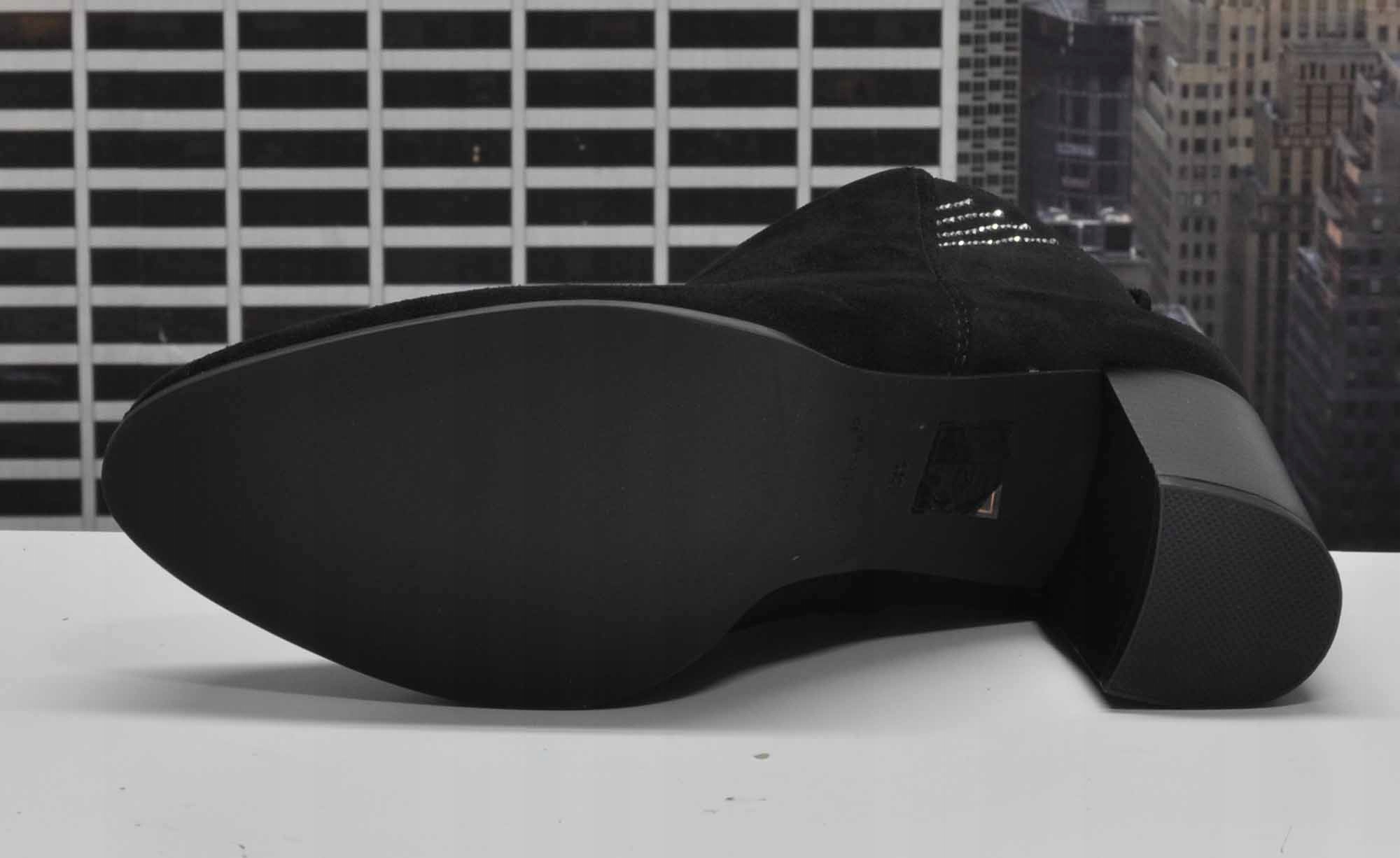 SERGIO LEONE BT352 BOTKI ZAMSZ CZARNE R.40 Kolor czarny