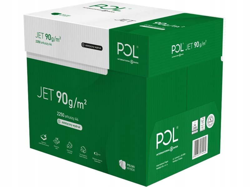 

Papier ksero A4 PolJet 90g klasa A 2250 arkuszy
