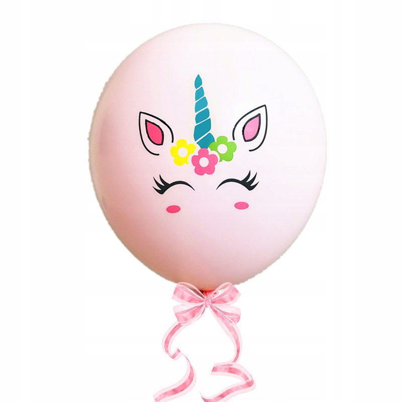 BALONY JEDNOROŻEC konik różowe 12 szt. urodziny Wypełnienie powietrze lub hel