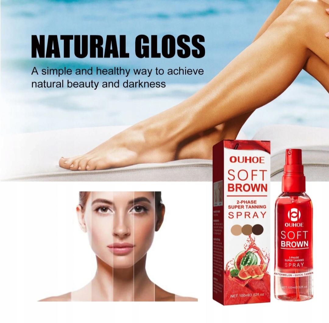 Arbuzowy Olejek do Opalania w Sprayu SOFT BROWN 100 ml OUHOE Marka inna marka