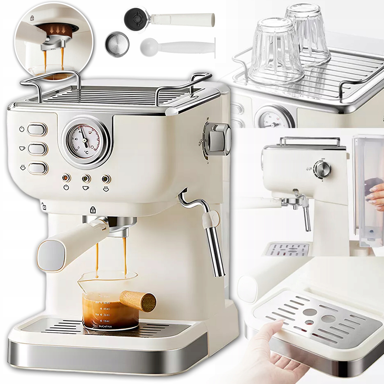 Kávovar 20 Barov, Napeňovač Mlieka, Espresso A Cappuccino