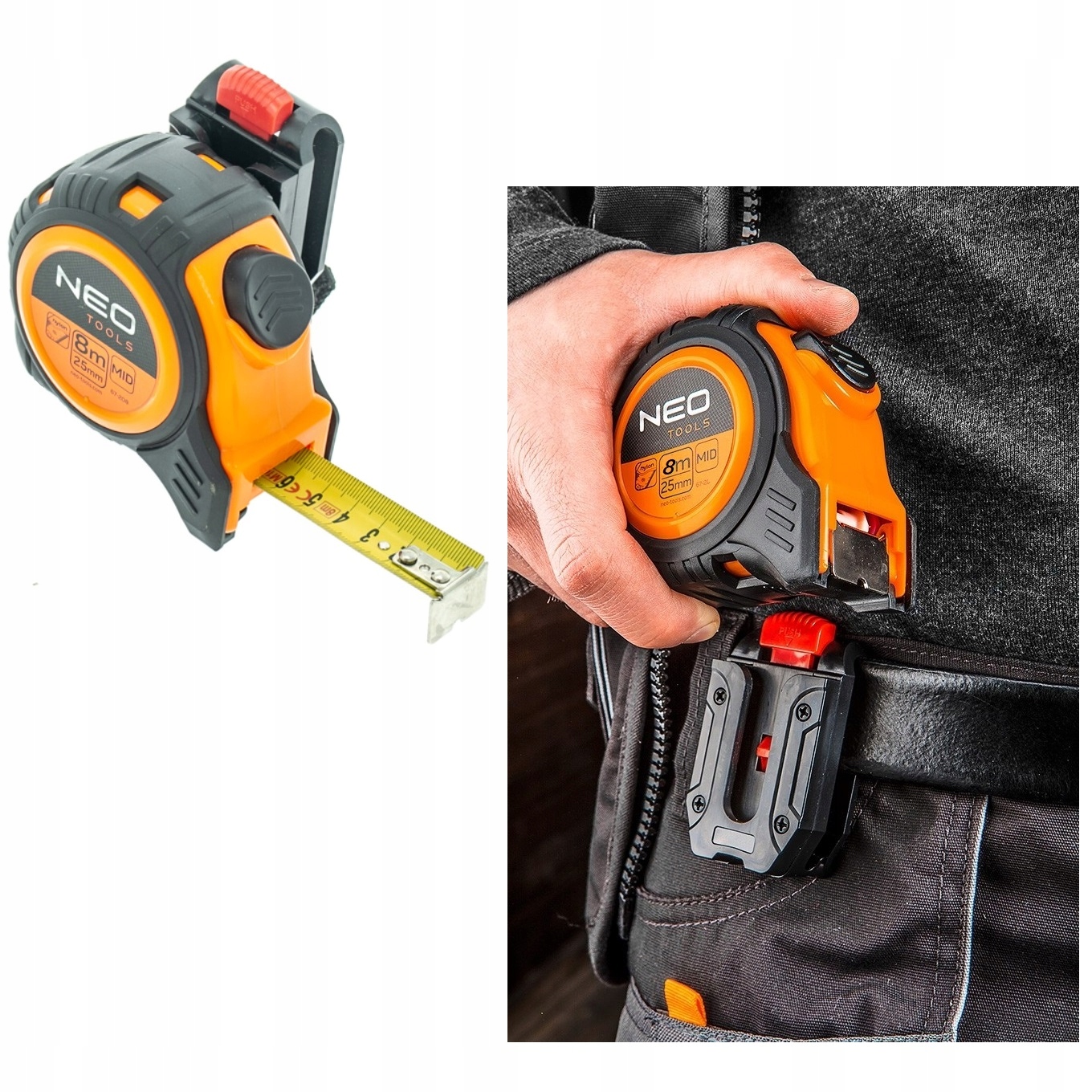 

Neo Miara zwijana stalowa 8m 25mm auto stop zaczep