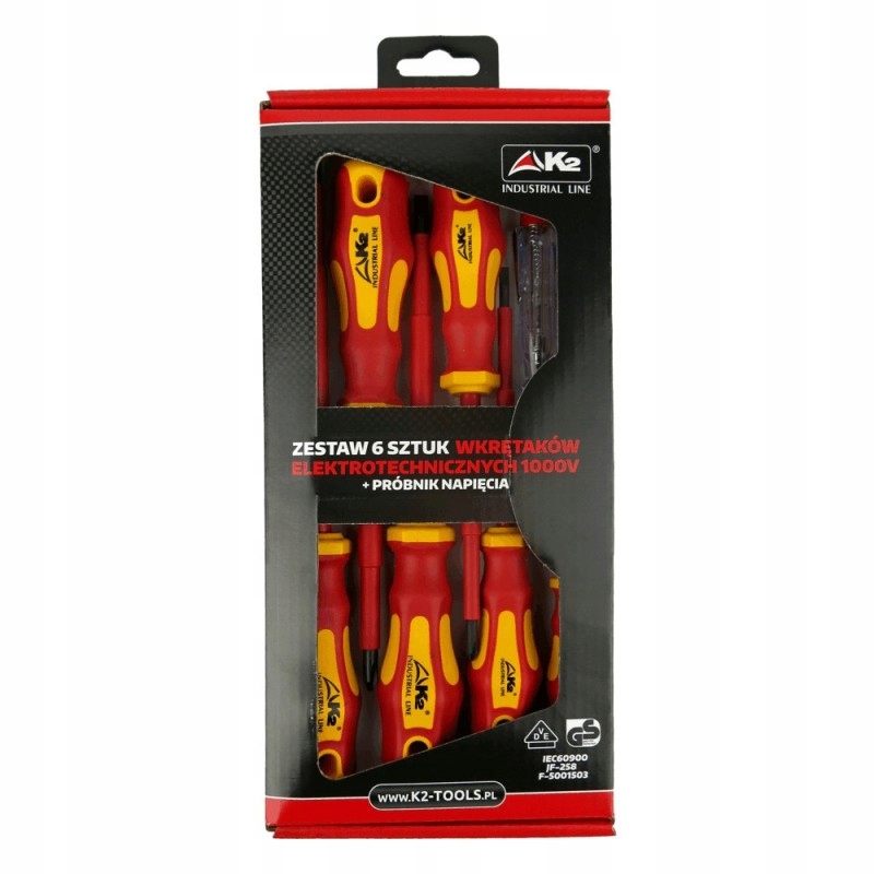 

Wkrętaki elektryczne 1000V zestaw 6 szt. próbnik