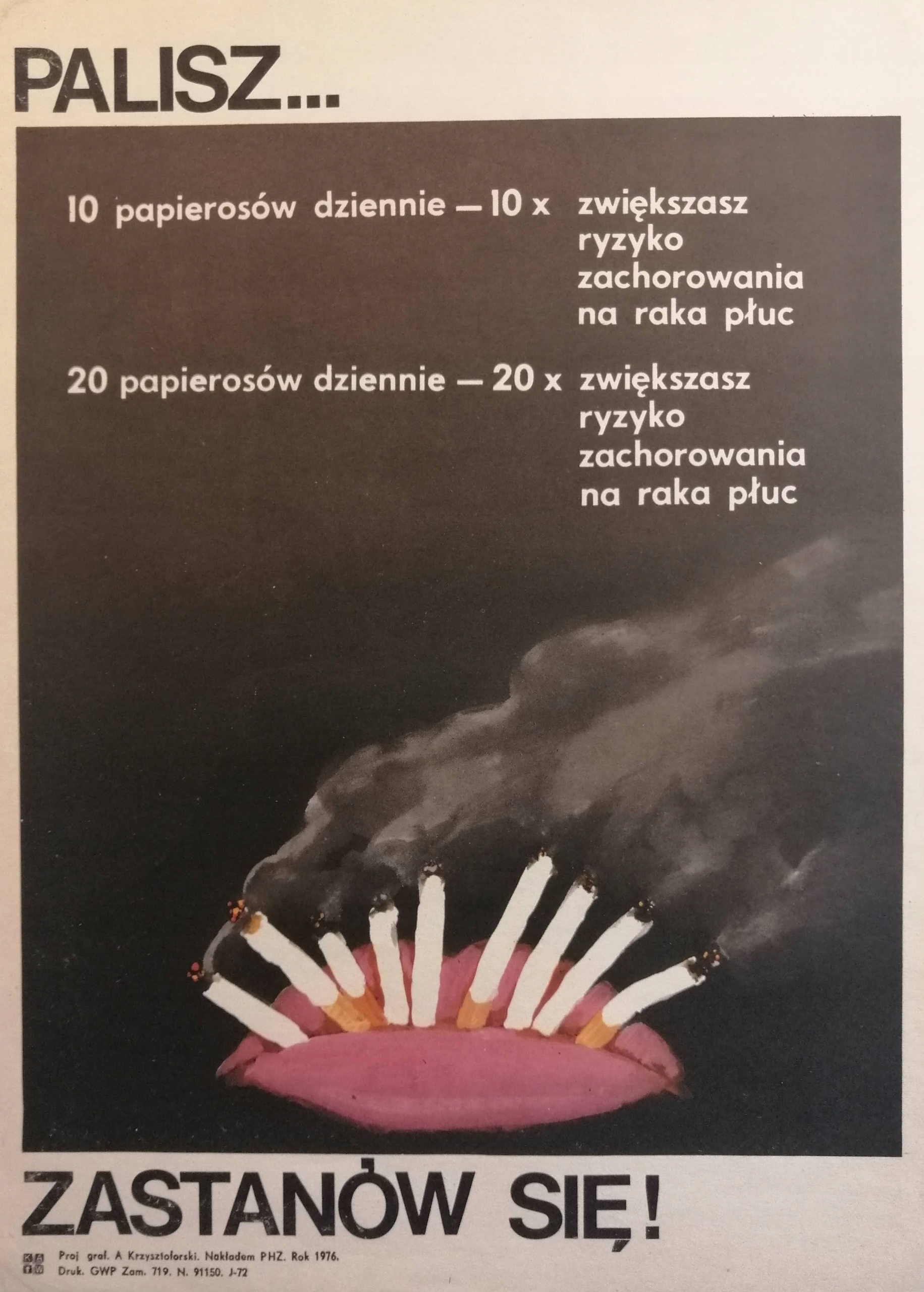 plakat PRL palisz… zastanów się!