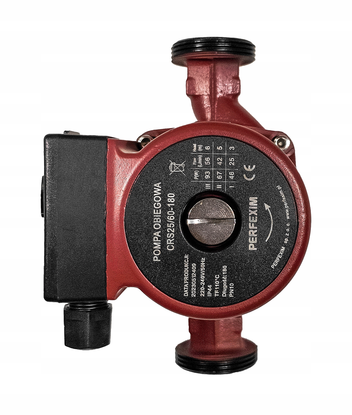 POMPA OBIEGOWA 25-60 180 CYRKULACYJNA DO KOTŁA C.O. DO INSTALACJI PERFEXIM Przyłącze wody (