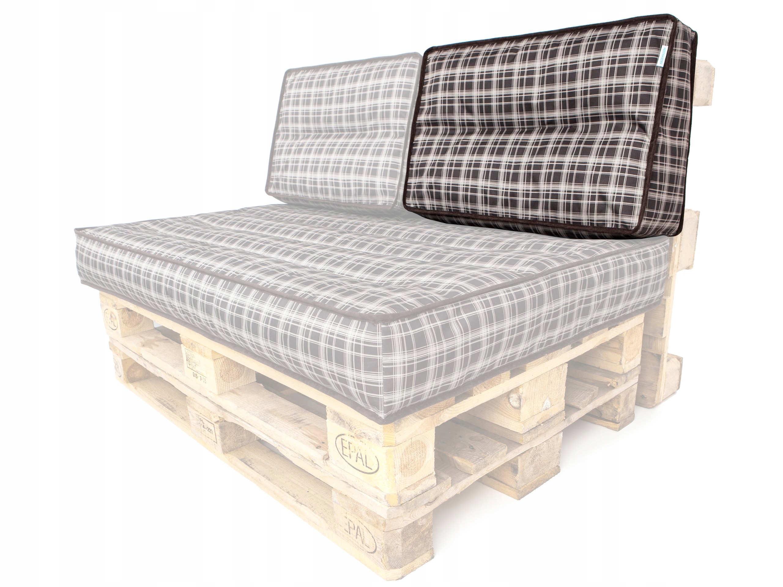 Malá polštář na opěradlo pro lavičku z palet 60x40