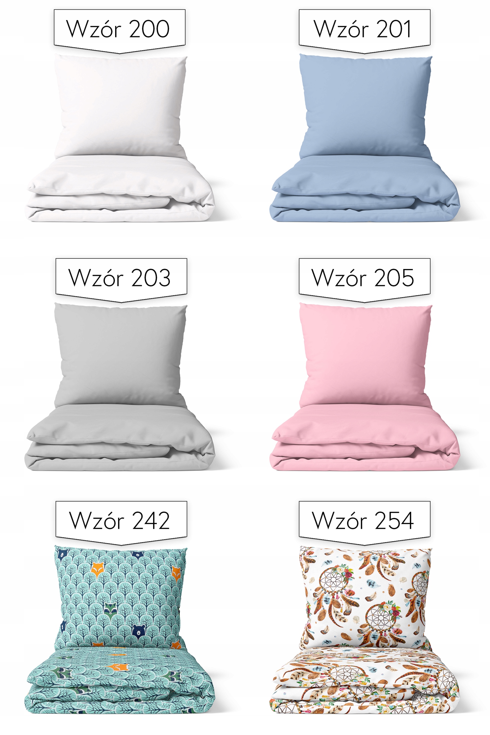 Pościel 100x160 cm + Poszewka DZIECIĘCA 100% BAWEŁNA Komplet DUŻO WZORÓW Kod producenta PSLBAW-100/160/WZ-WYBÓR