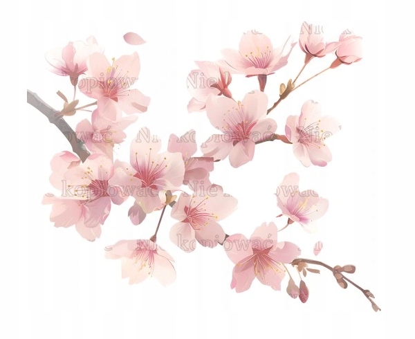 Naklejka 3D na Samochód Auto Wodoodporna Japonia Sakura Wiśnia Japan 12