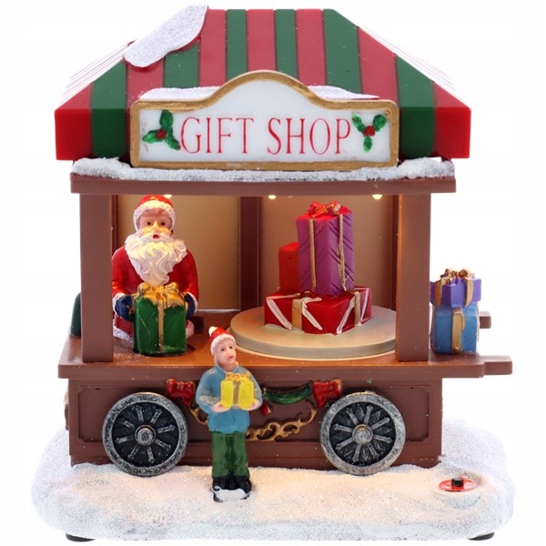 

Świąteczne miasteczko stoisko z prezentami Mikołaj