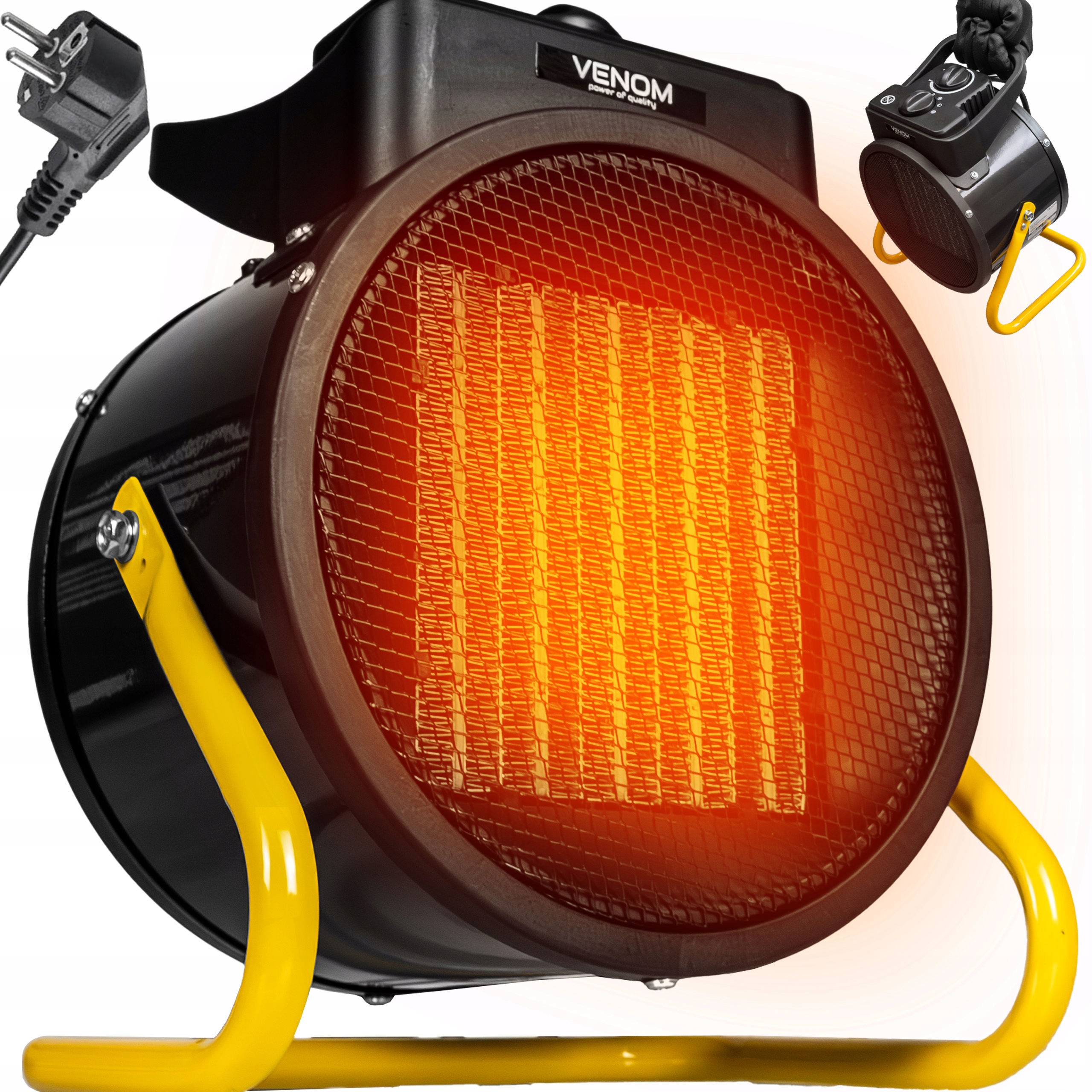 Elektrický Keramický Ohřívač 2000W Farelka Termostat Radiátor A++ Pro