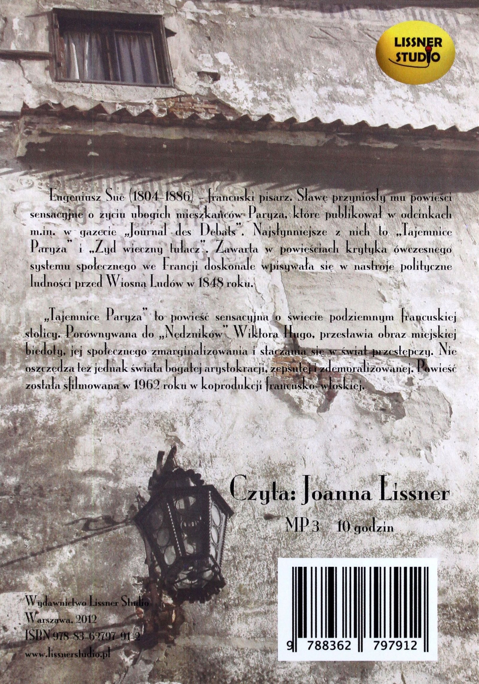 TAJEMNICE PARYŻA 1 - EUGENIUSZ SUE [AUDIOBOOK] [CD] Stan opakowania oryginalne