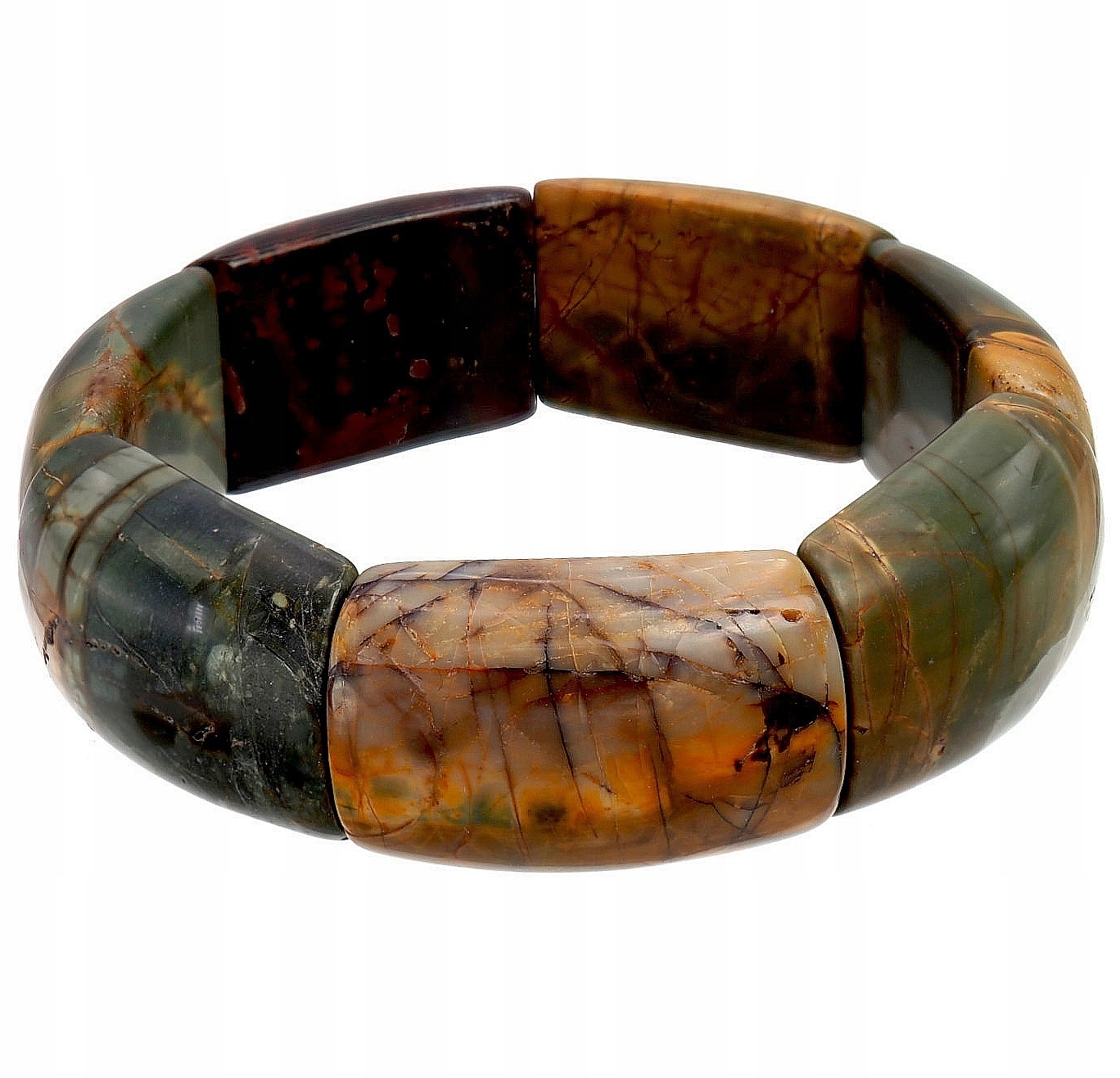 Jaspis Picasso Originální přírodní náramek