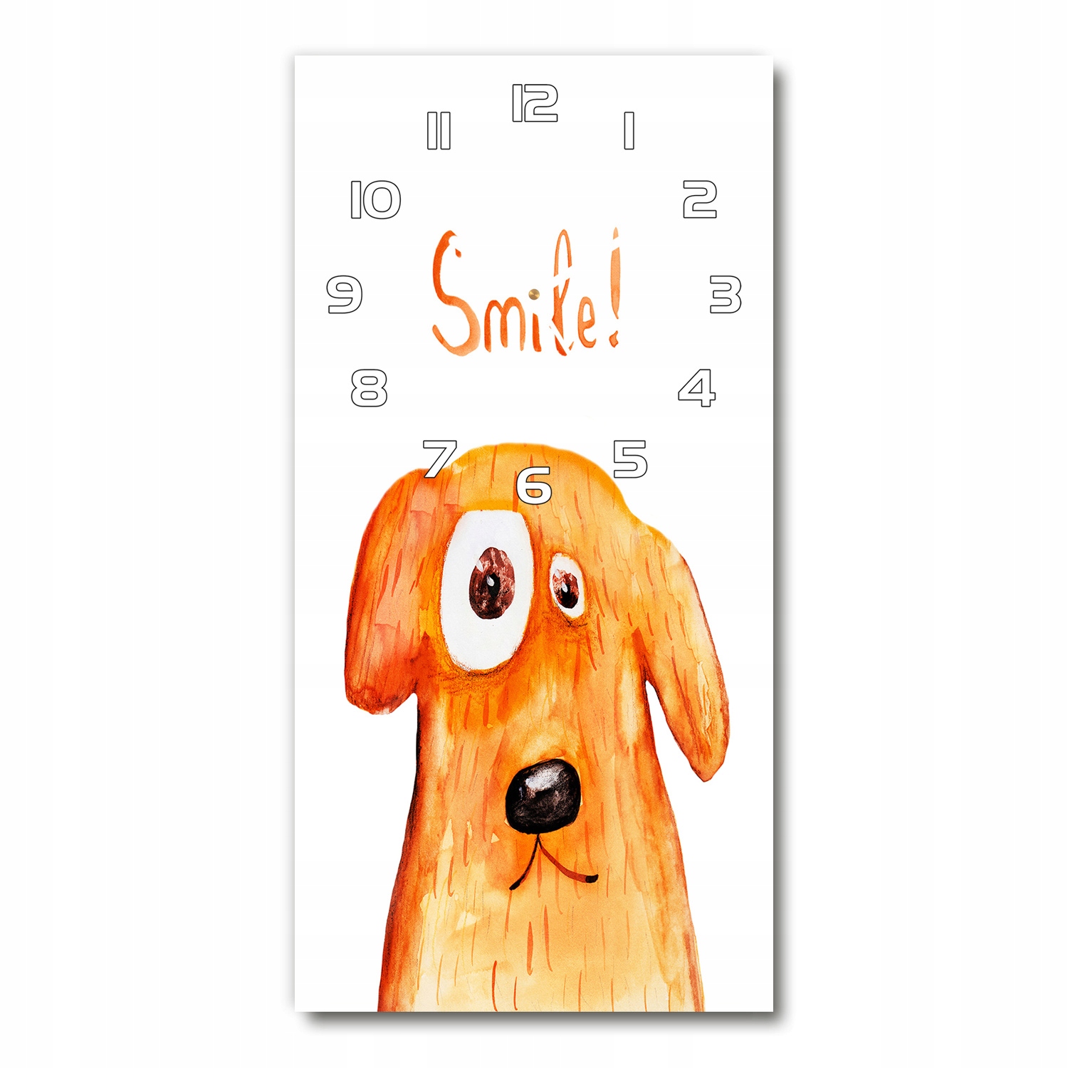 

Nowoczesny cichy zegar ścienny Pies 30x60 pionowy