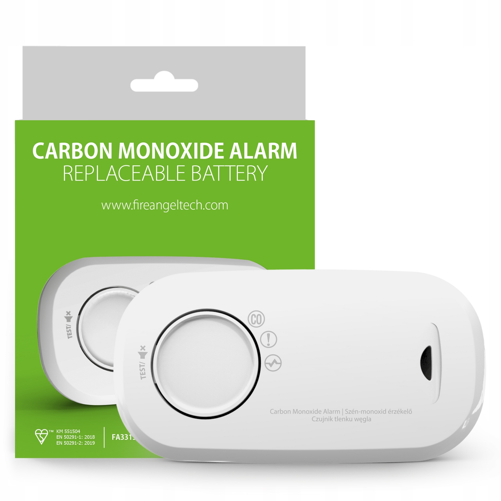 FireAngel FA3313 snímač oxidu uhoľnatého, detektor oxidu uhoľnatého