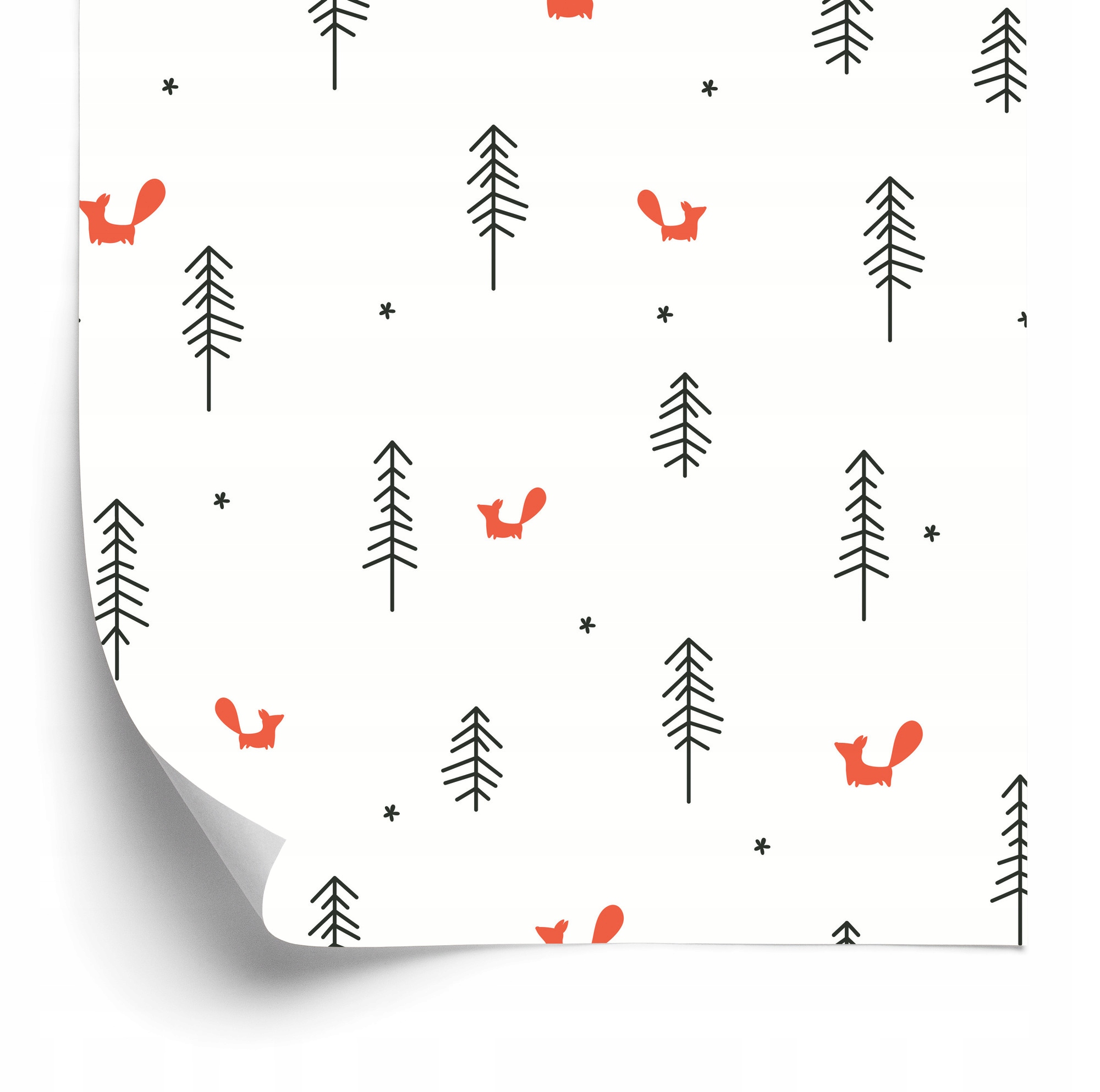 Tapeta Minimalistické líšky 50x1000 cm