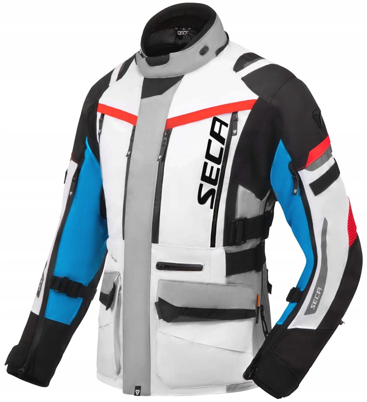 Seca Arrakis III Lady Grey Blue Red Motocyklová Textilná Bunda