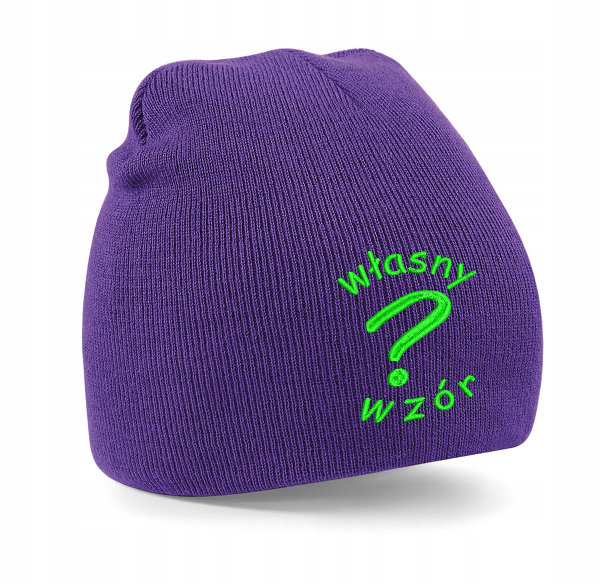 

Czapka zimowa z haftem własnego wzoru logo