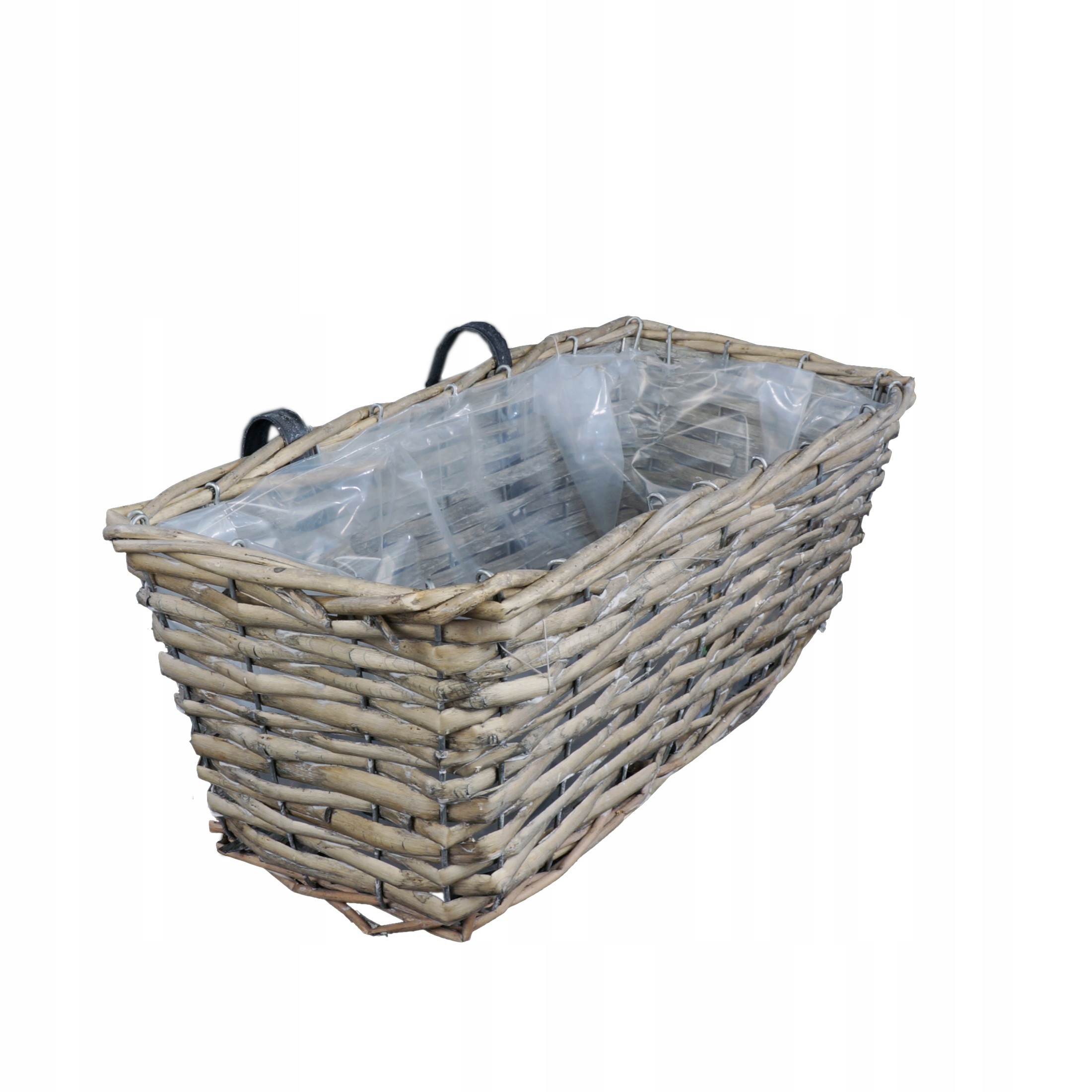 

Wiklinowa skrzynka balkonowa uchwyty 43 cm szara