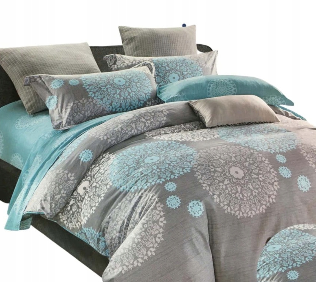 Pościel 200x220 cm Komplet Pościeli Dwustronna 100% Bawełniana 3 Częściowa