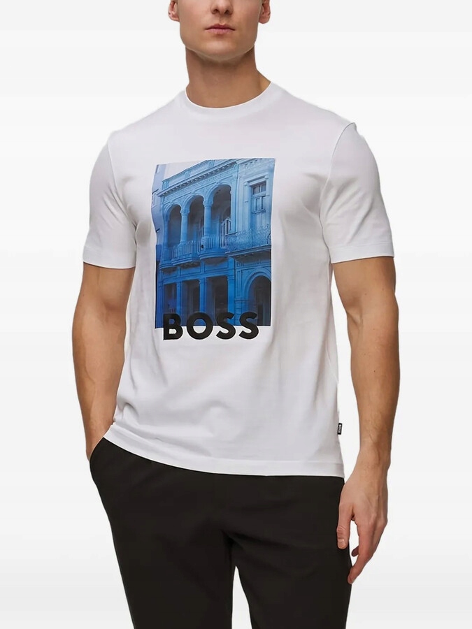 Hugo Boss Tričko Tričko Pánské Thompson bílá/bílá r.XL