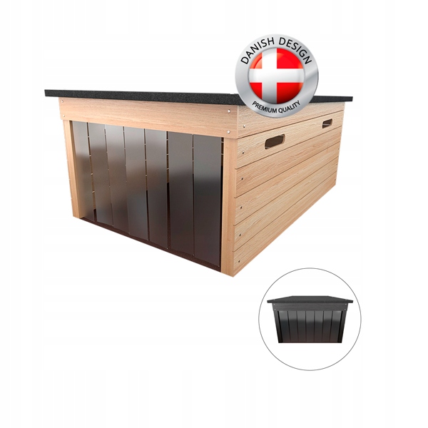 Garaż domek daszek robot koszący The Cube Large naturalny nature AM ROBOTS