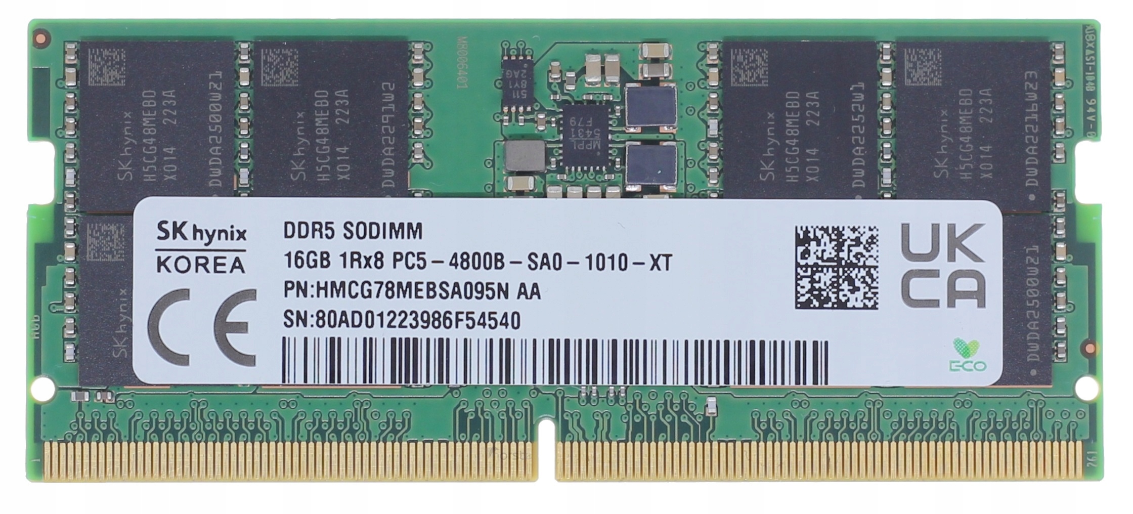 16GB 4800 Sk Hynix PC5-4800B SA0-1010-XT HMCG78MEBSA095N Aa Pamięć Ram DDR5