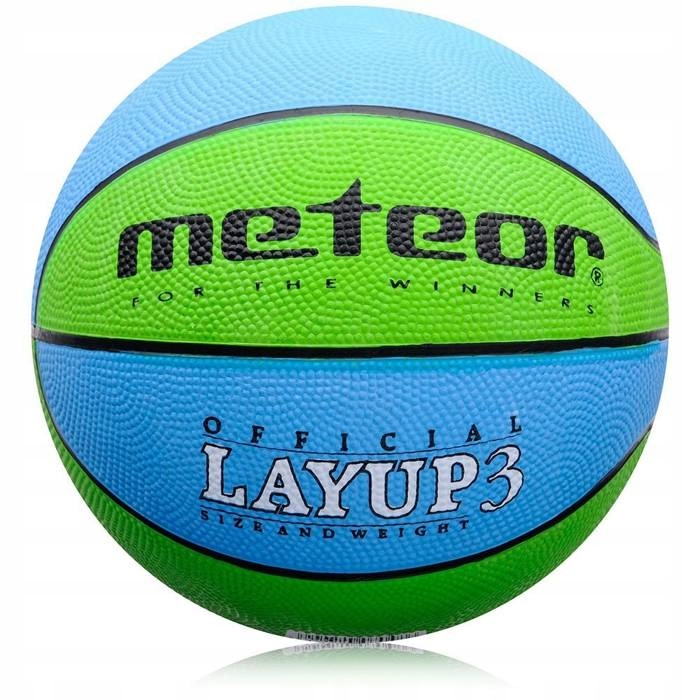 Piłka Koszowa Do Koszykówki Dla Dzieci do 8 lat Meteor Layup #3 gumowa
