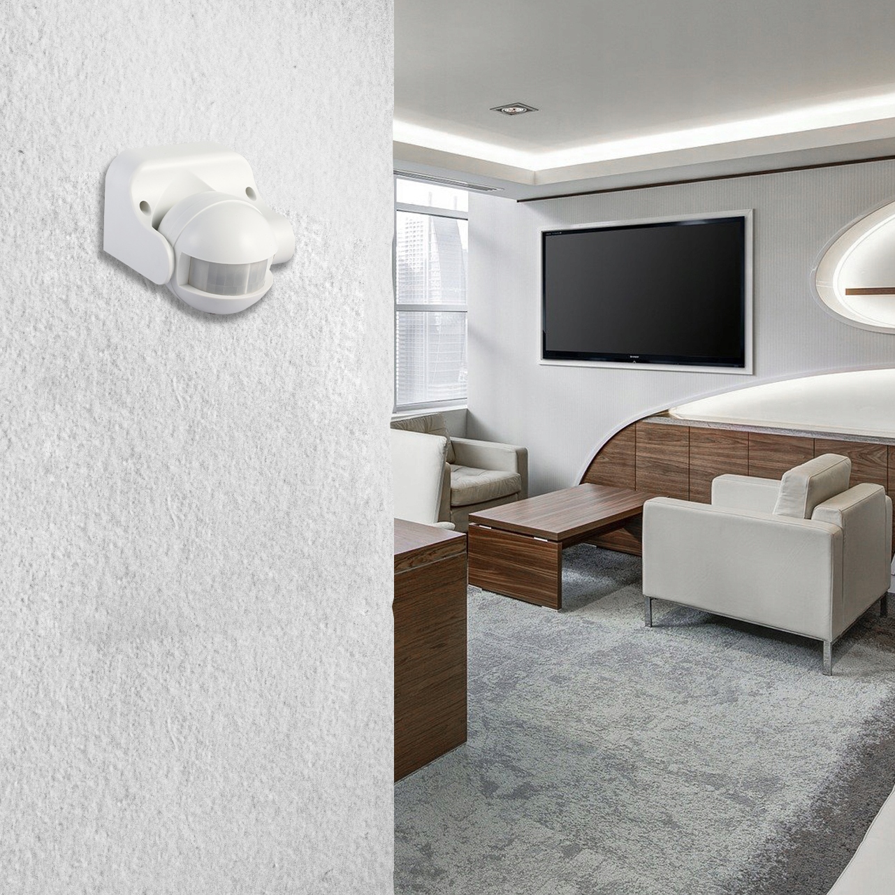 CZUJNIK RUCHU ZMIERZCHU montażowy LED IP44 PIR Typ czujnik