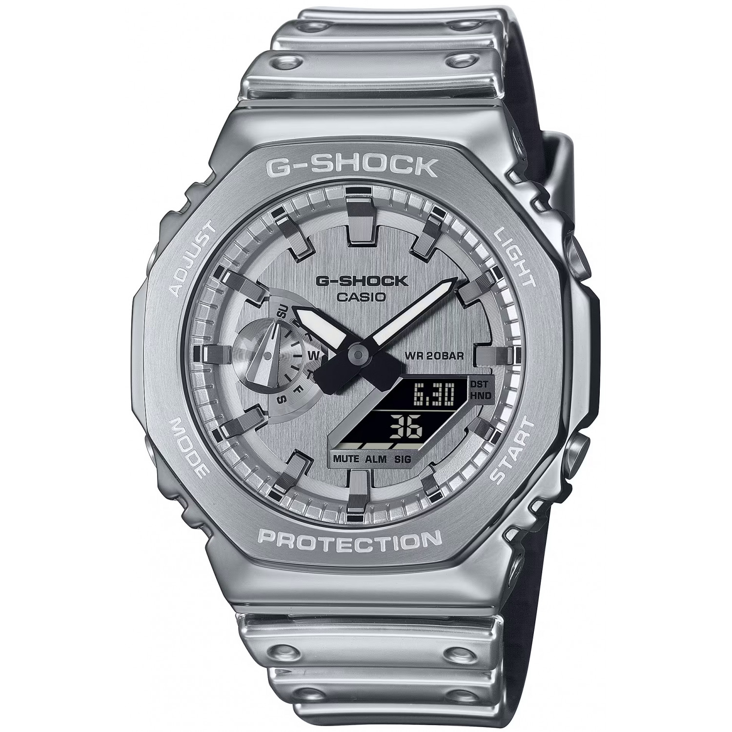 Casio G-Shock GM-2100YM-8AER 200 m Stříbrný