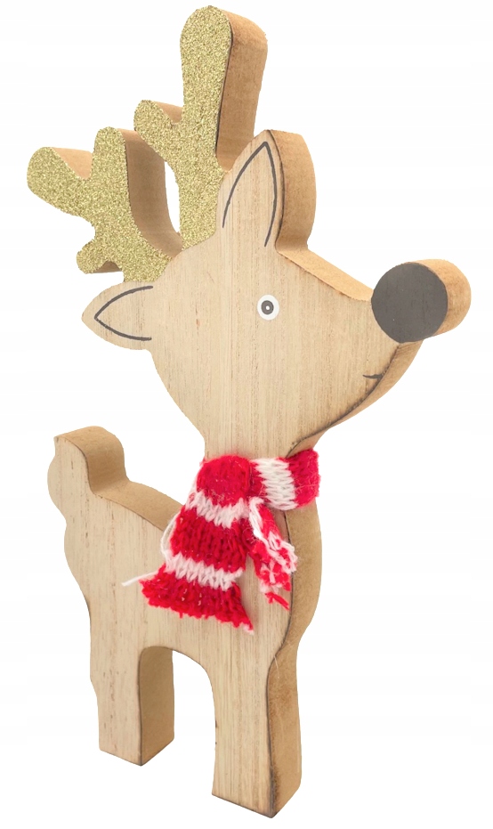 

Renifer Drewniany Figurka Ozdoba Świąteczna 25cm