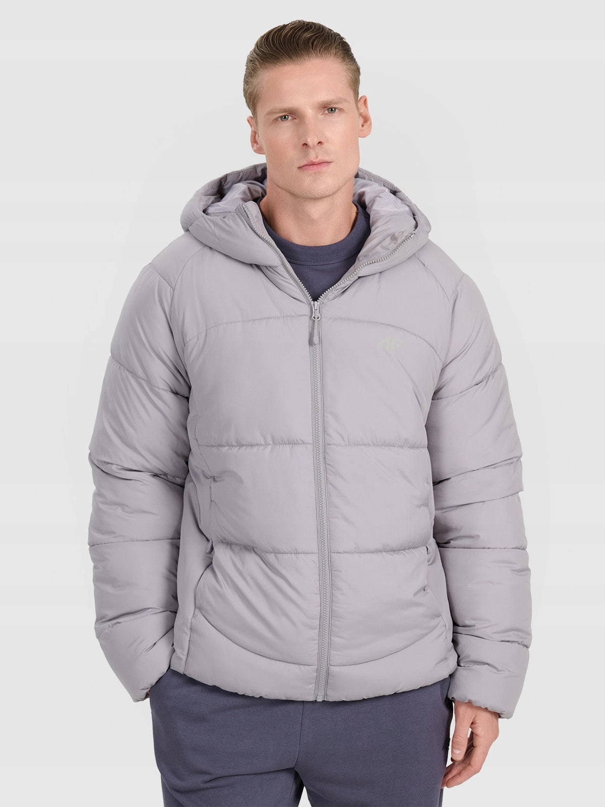 4F Pánská treková bunda Šedá 3XL