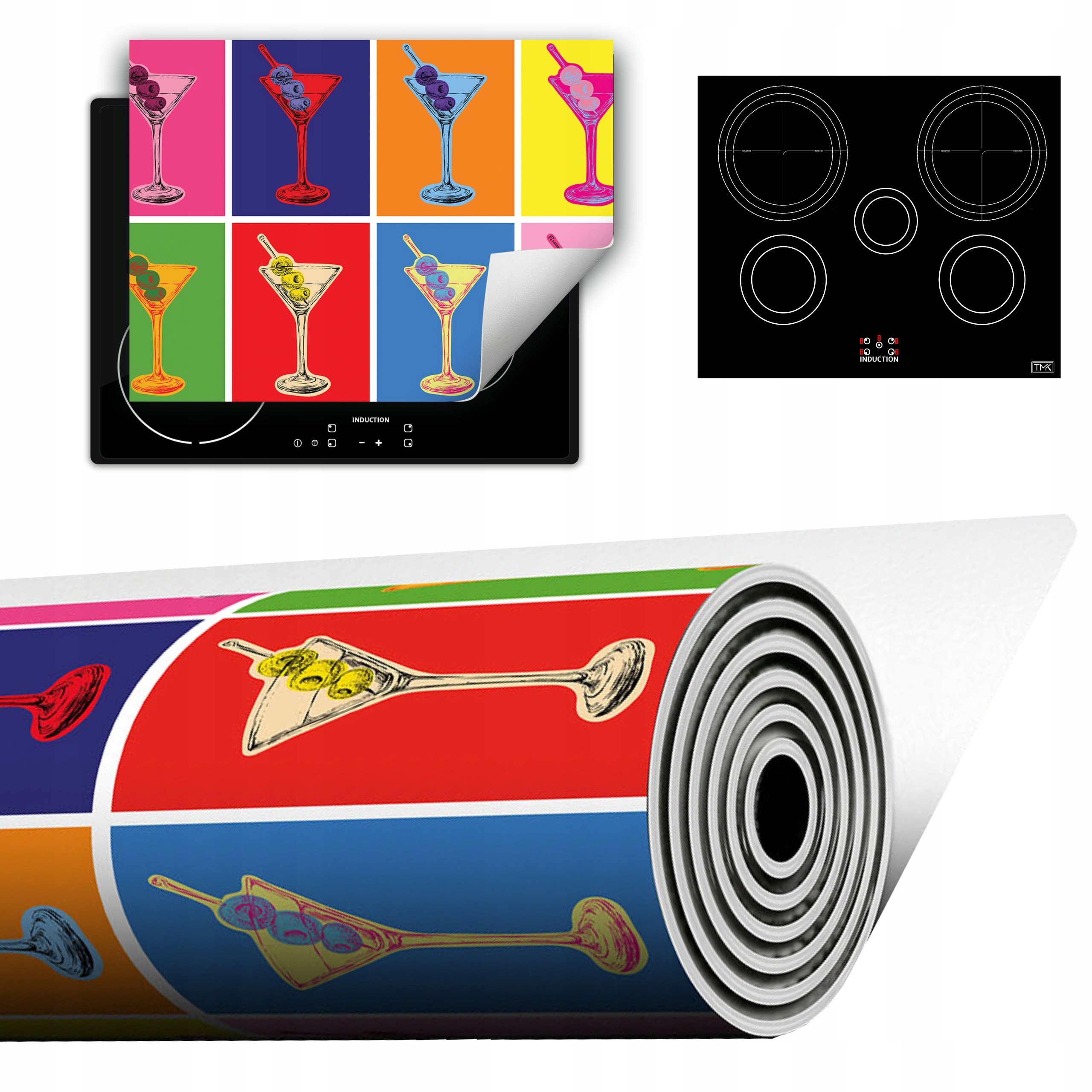 Vinylová Podložka Do Kuchyně Více Místa 70x52 pop art. barevná