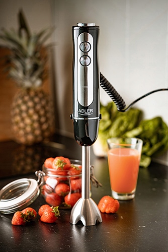 Blender ręczny AD 4625 Black - 5 prędkości, Turbo, stal nierdzewna