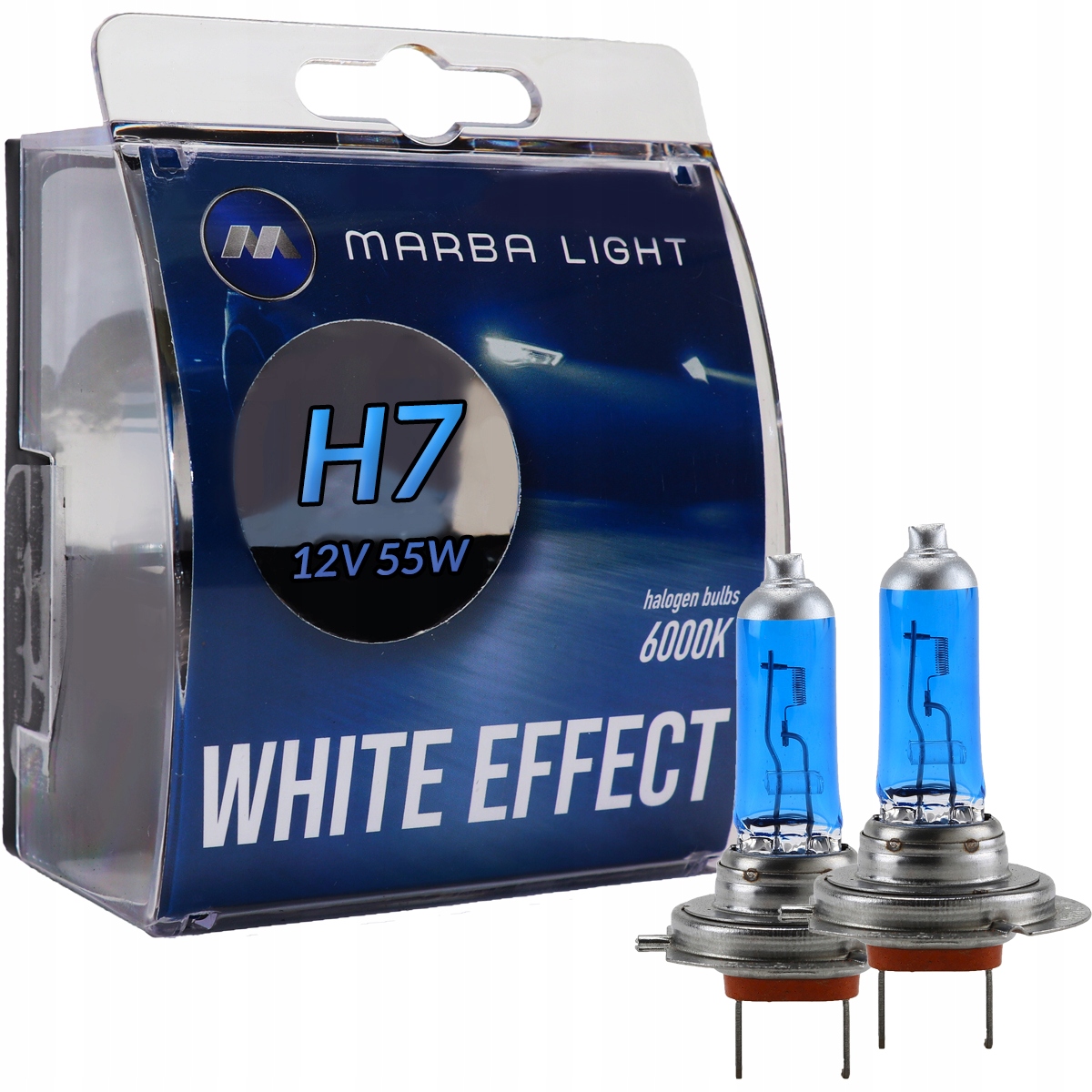 ŻARÓWKI H7 12V 55W MARBA LIGHT WHITE EFFECT BIAŁE