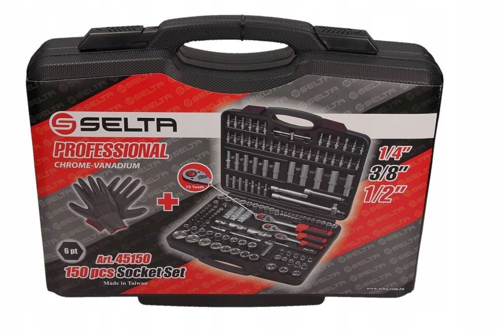 Sada nástrojov 1/4, 3/8, 1/2, 150 ks Selta 45150