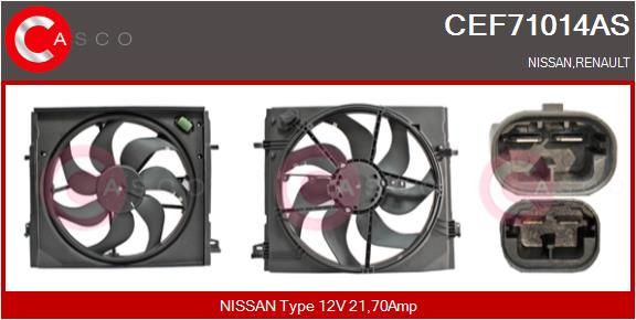 Вентилятор радиатора CEF71014AS CASCO NISSAN