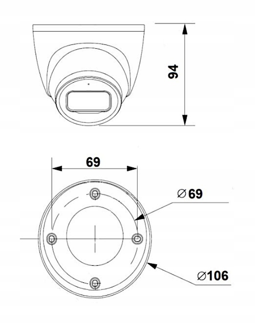 Kamera IP BCS-DMIP2801IR-E-Ai / 8MPx 2.8 mm Model BCS-DMIP2801IR-E-AI
