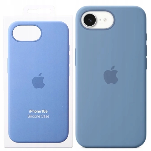 Originální Pouzdro Silicone Case Apple Iphone 16e/17e Modré Winter Blue
