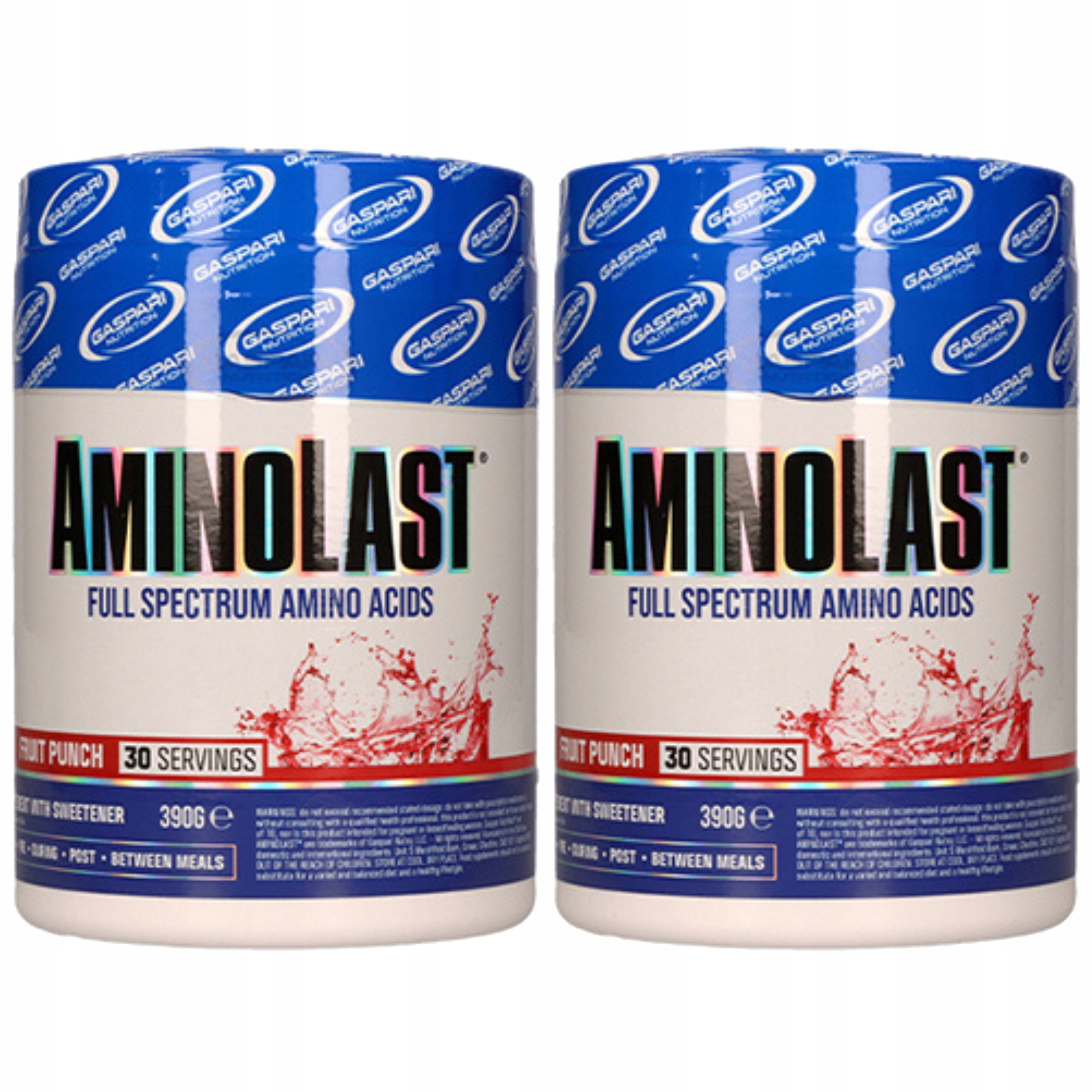 2x Aminokyseliny Bcaa Eaa Regenerace Elektrolyty Síla AminoLast 390 g Gaspari
