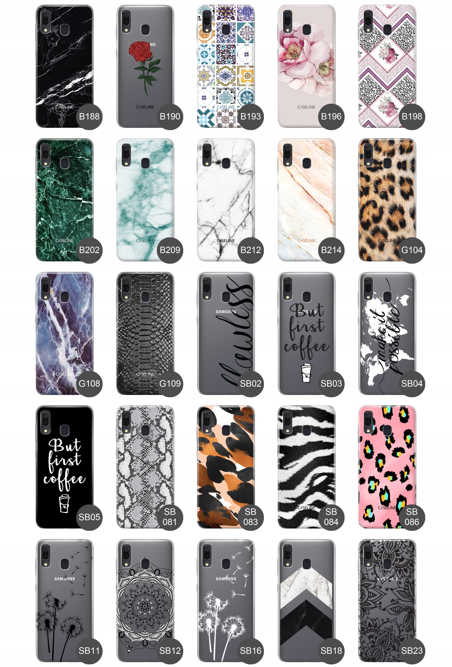 Etui do Samsung A40 telefon guma wzory