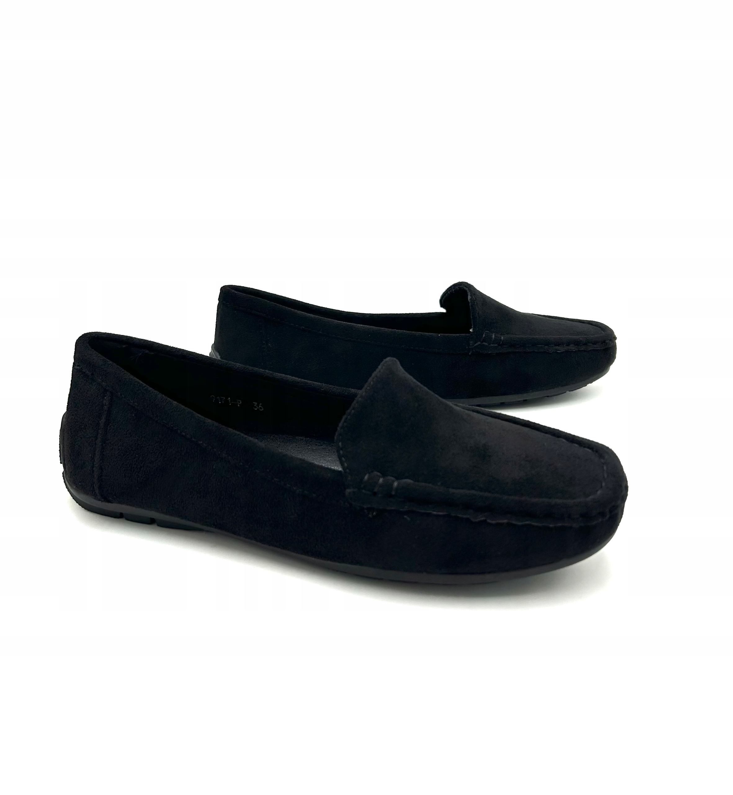 CZARNE MOKASYNY DAMSKIE KLASYCZNE KLASYK WSUWANE GŁADKIE ZAMSZ 40 Model Mokasyny Półbuty