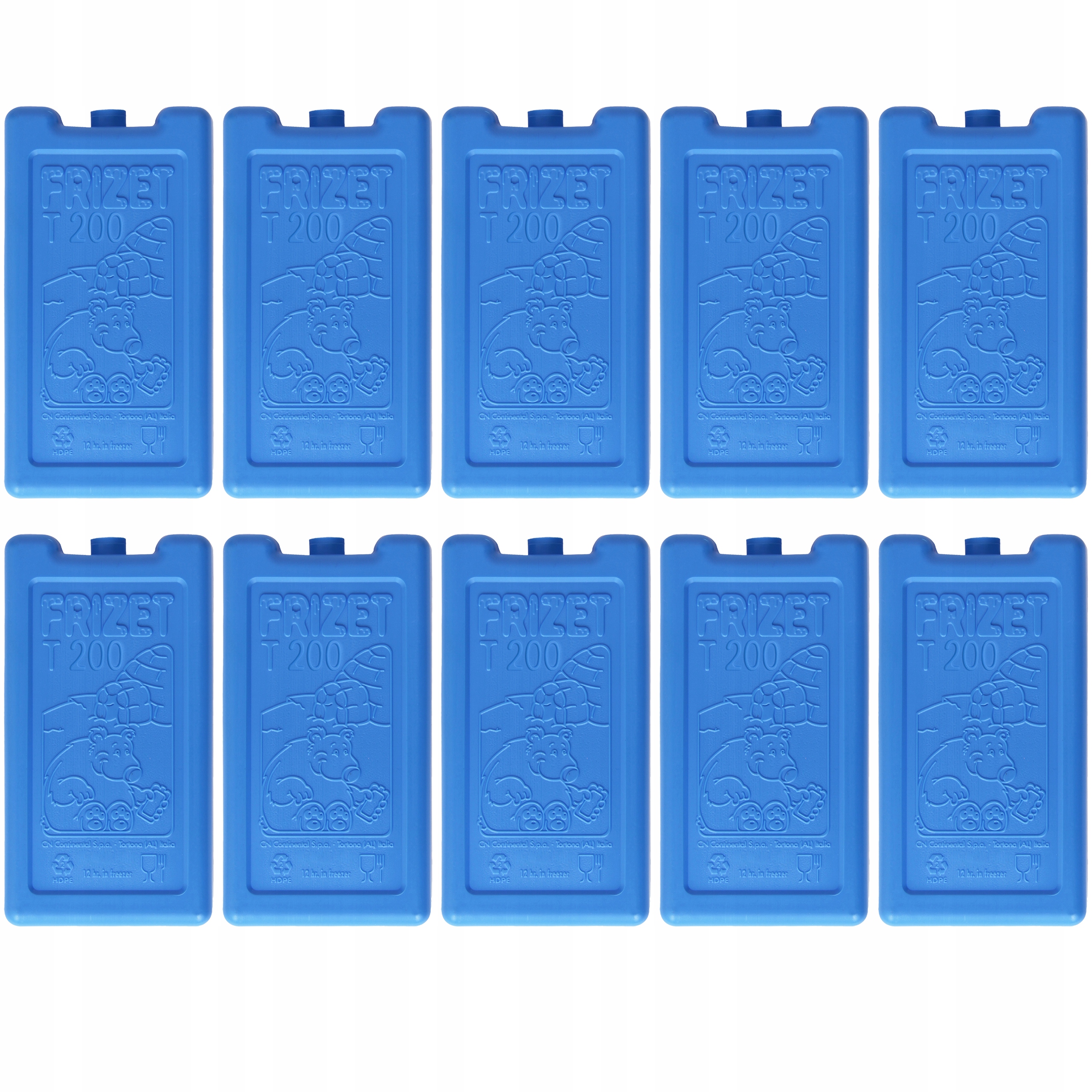 Wkłady chłodzące mrożące do lodówki kempingowej torby termicznej 10x 200ml