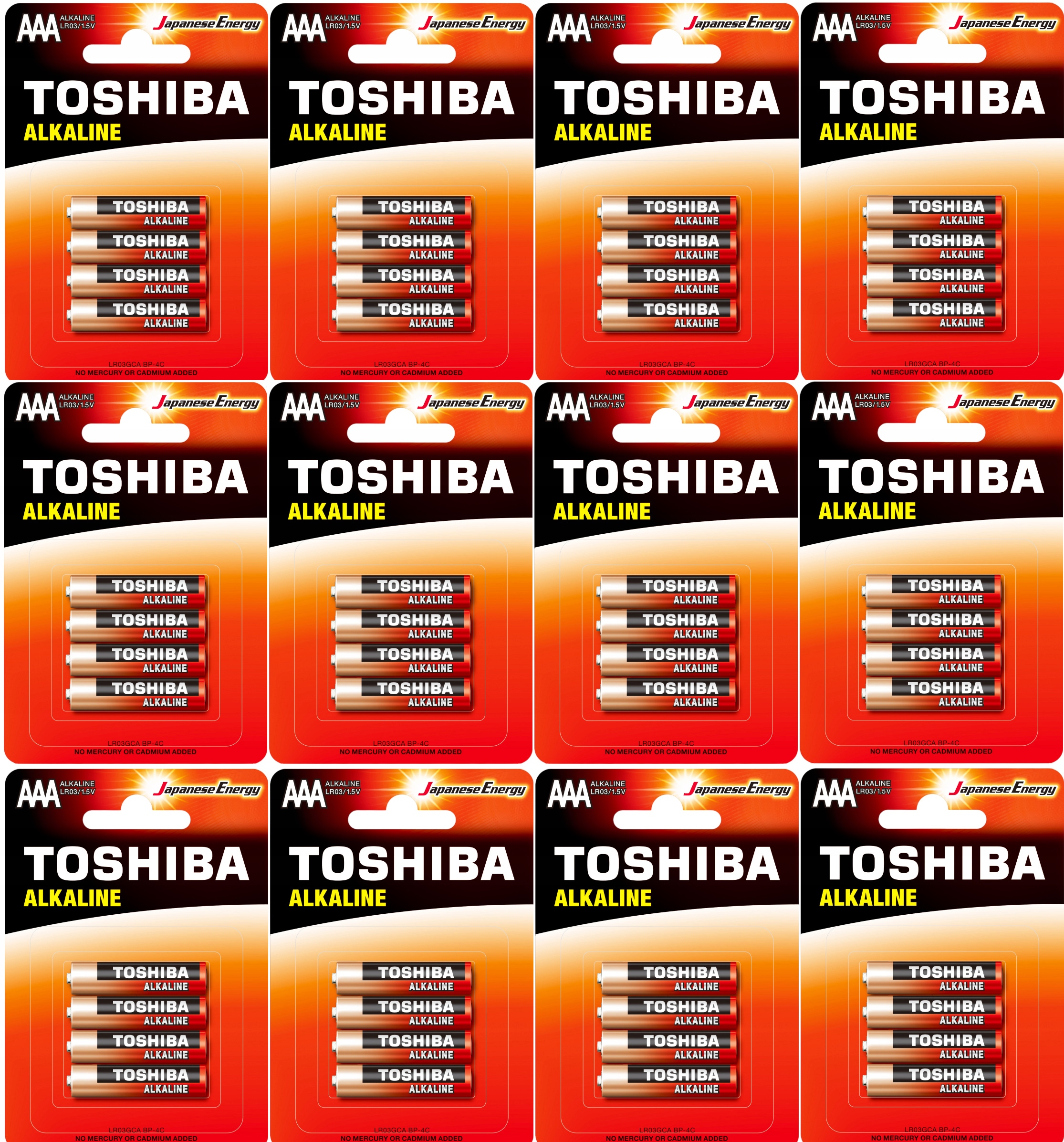 48x BATERIA ALKALICZNA TOSHIBA LR03 AAA R03 R3