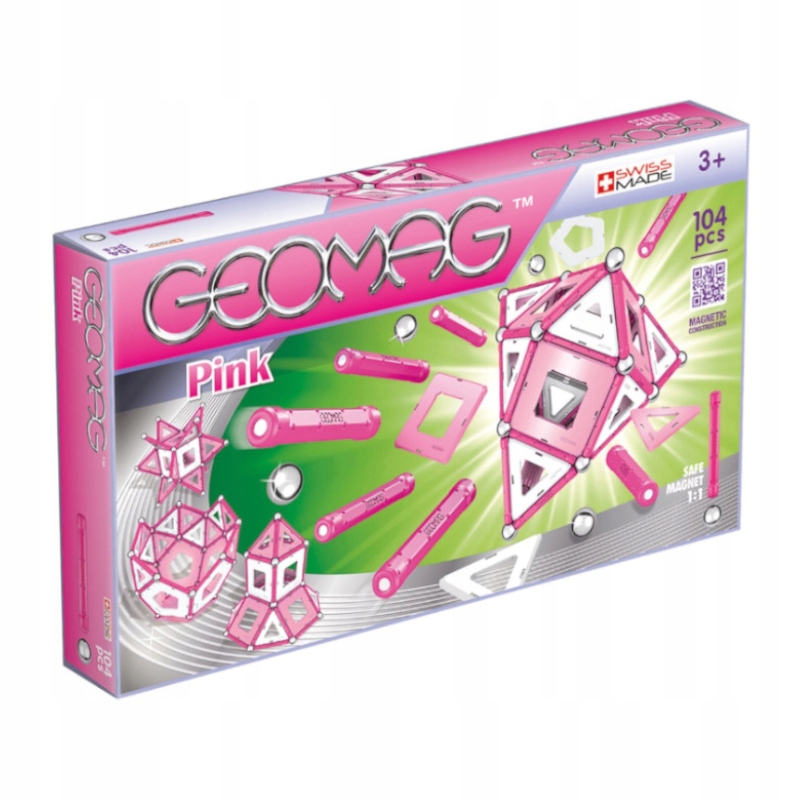 

Klocki Magnetyczne Geomag Pink 104EL GEO-344