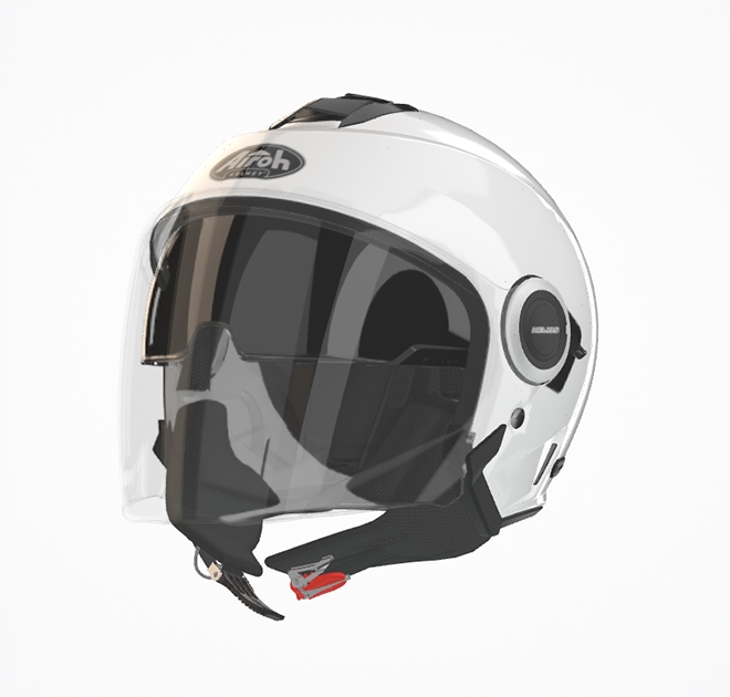 Kask otwarty Airoh Helios biały M Homologacja europejska ECE R22-05