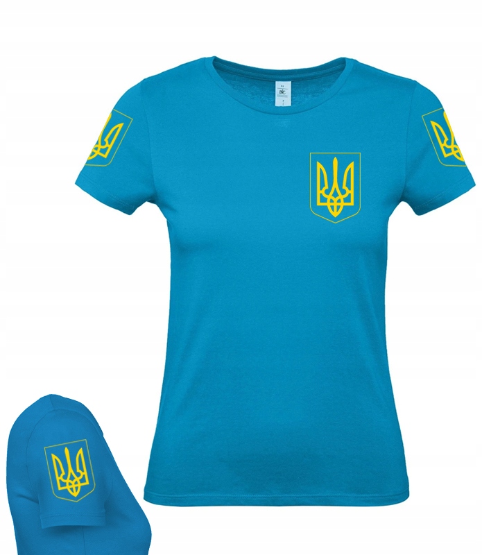 

damska niebieska koszulka Ukraina Herb ramiona