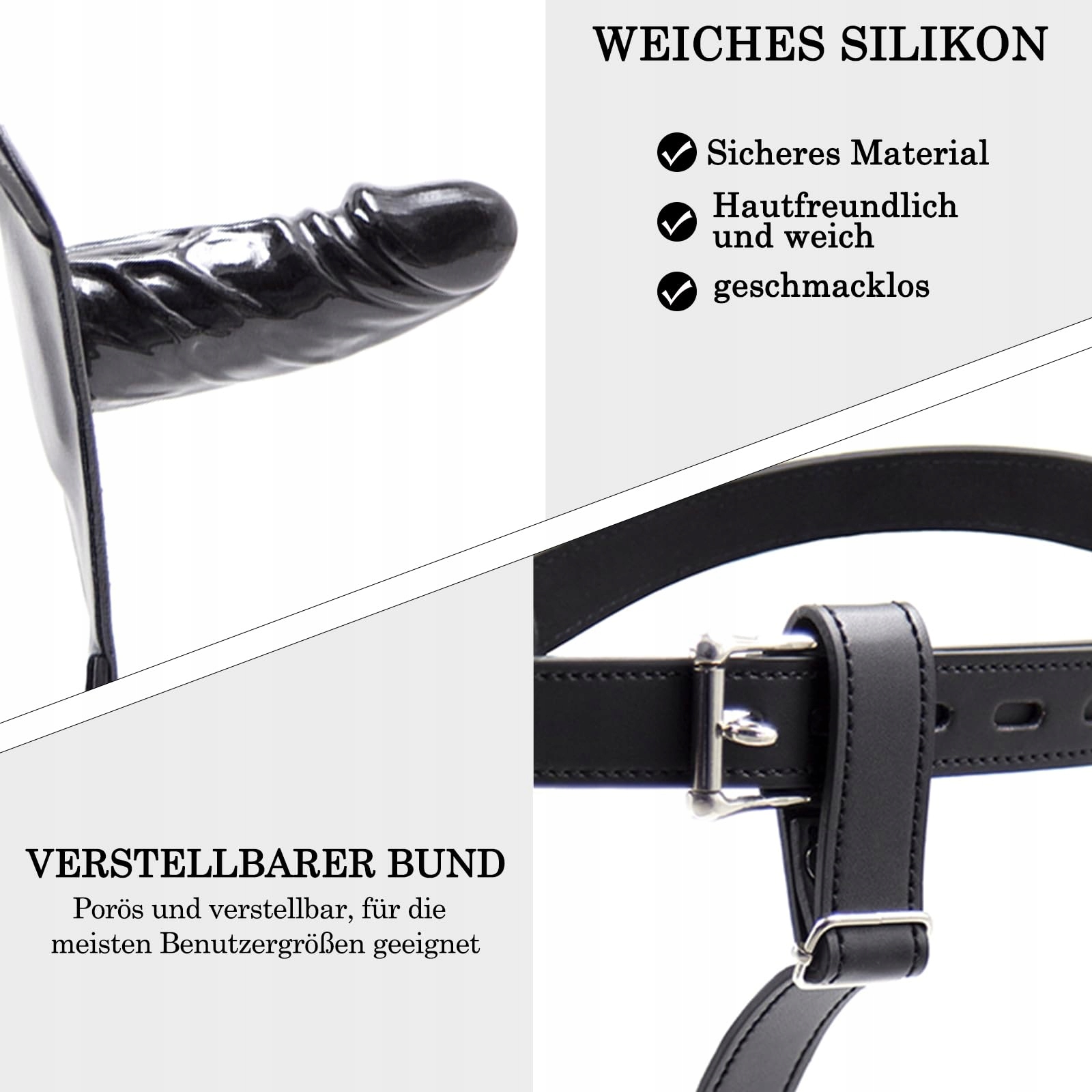 BDSMYEE Strapon Dildo Anal Dla Kobiet Czarny Dildo Do Strap On — miniatura 4