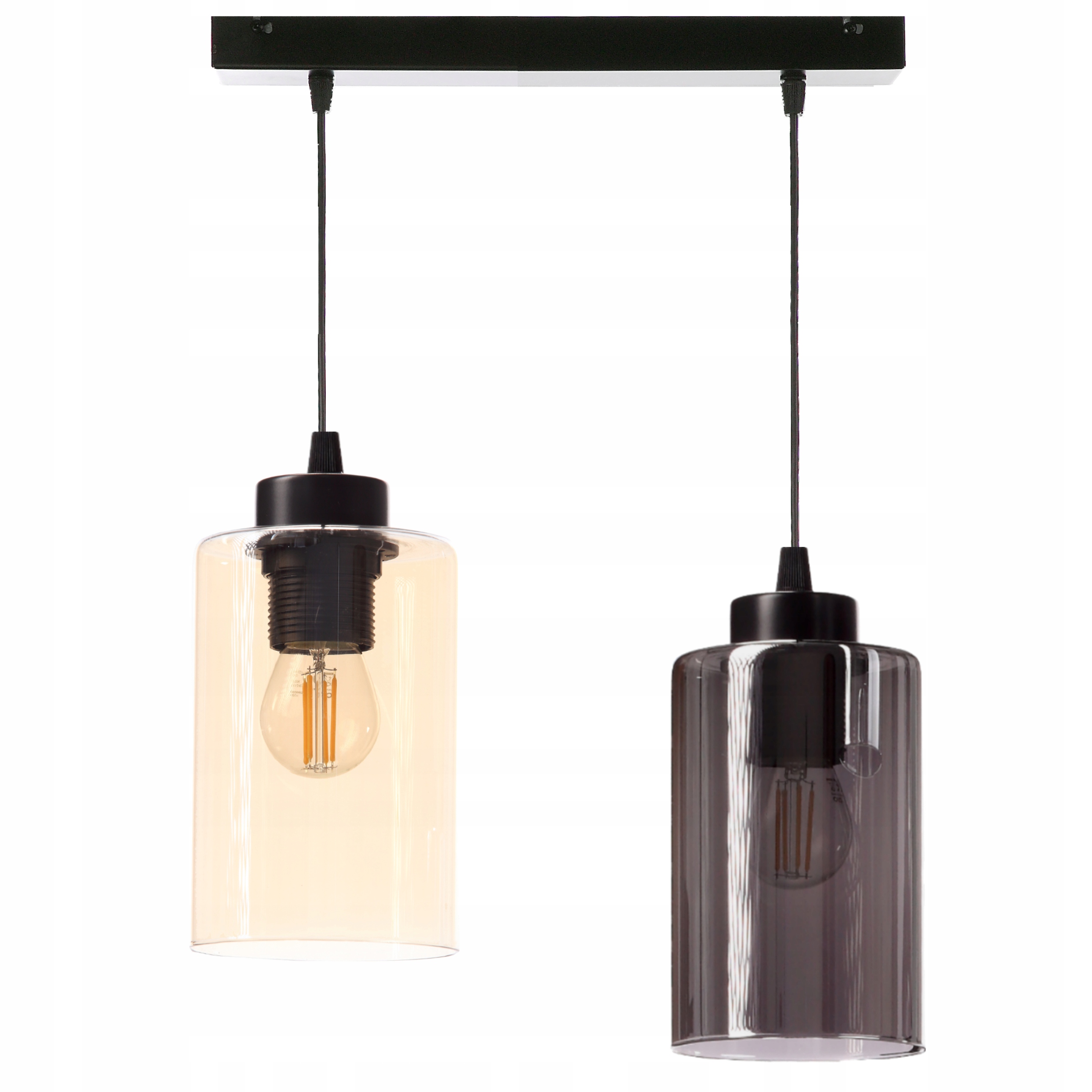Moderní Závěsná Stropní Lampa Ze Skleněných Tub Barev Led Edison E27