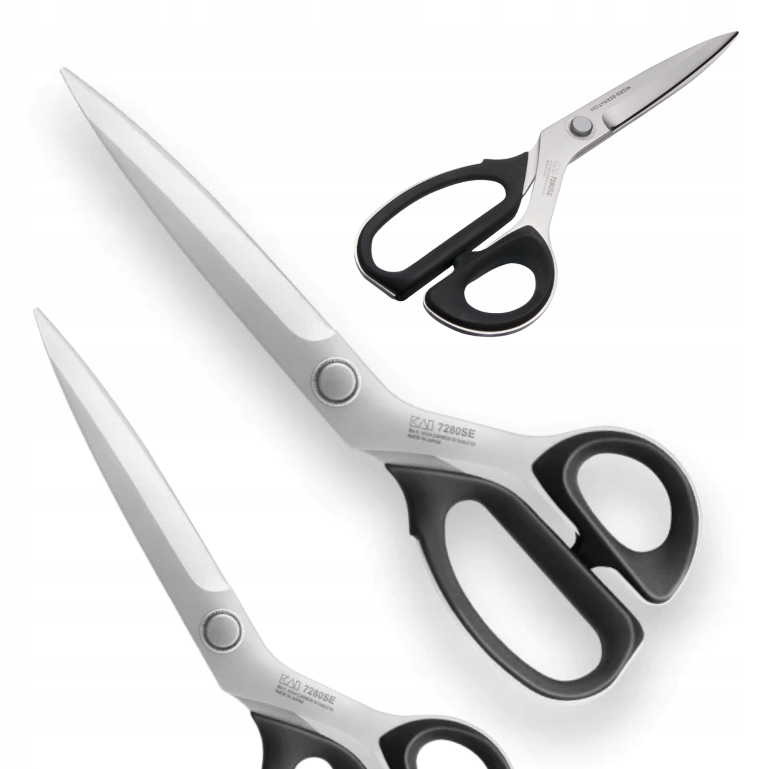 Krajčírske Nožnice Kai Micro Zúbky 28 CM Ostré Japonské 7280SE Prémiový